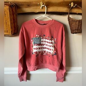 Living Fully Mallory Ervin Summer Strawberry Sweet Land Liberty Sweatshirt Small